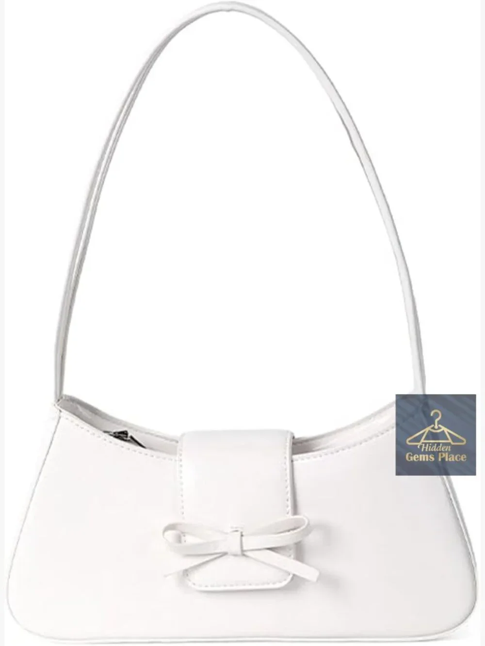 Patent Leather Hobo Shoulder Bag Bow Purse Y2K Trendy